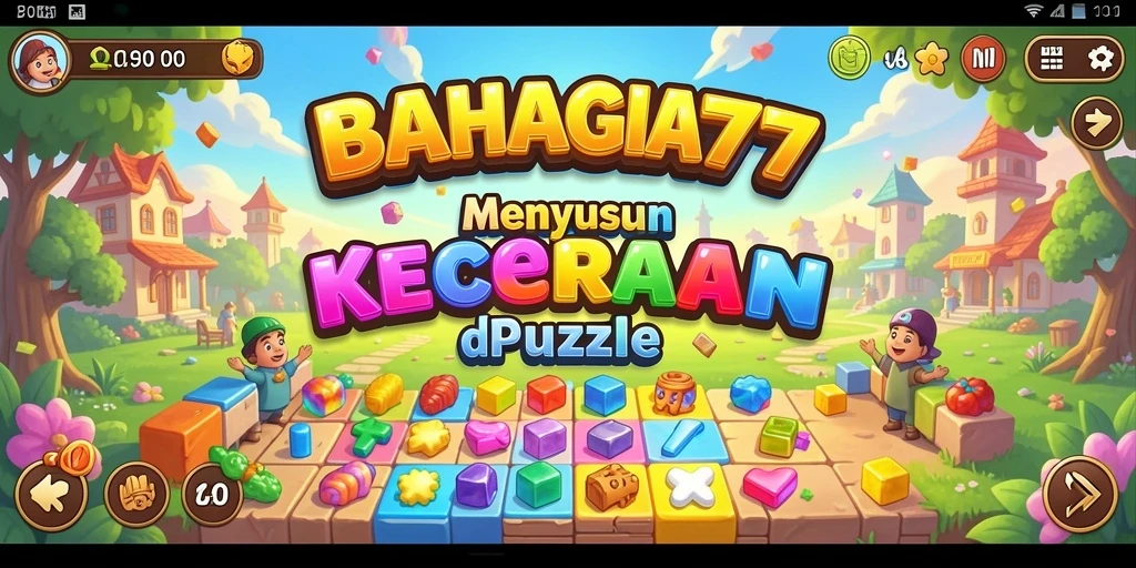 Tampilan menarik dari gameplay Puzzle BAHAGIA777.