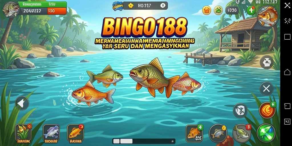 Tampilan gameplay menarik di BINGO188 dengan aksi memancing yang seru.