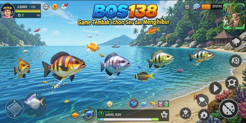 Tampilan menarik dari gameplay Tembak Ikan di BOS138.