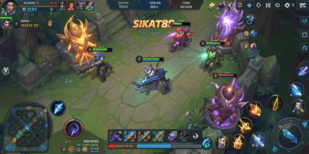 Tampilan intens gameplay SIKAT88 di medan perang.