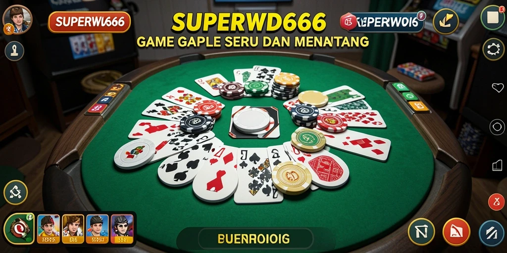 Screenshot gameplay SUPERWD666 yang menampilkan aksi seru di permainan Gaple.