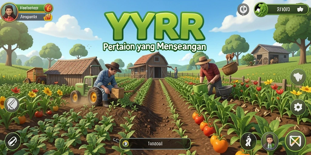 Tampilan gameplay seru di dunia bertani YYRR.